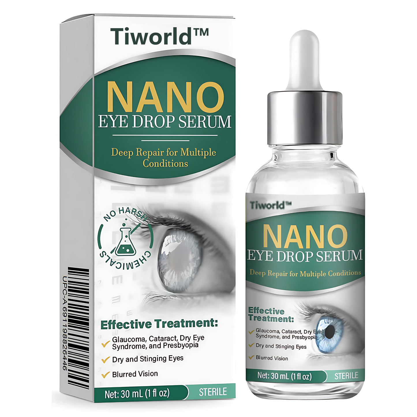 👩⚕️Tiworld™ Nano Eye Drops Serum ✅FDA Approved(Suitable for presbyopia, dry eye syndrome, glaucoma, and cataracts) 👀