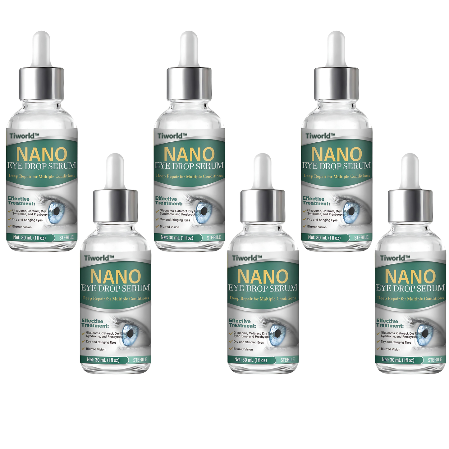 👩⚕️Tiworld™ Nano Eye Drops Serum ✅FDA Approved(Suitable for presbyopia, dry eye syndrome, glaucoma, and cataracts) 👀