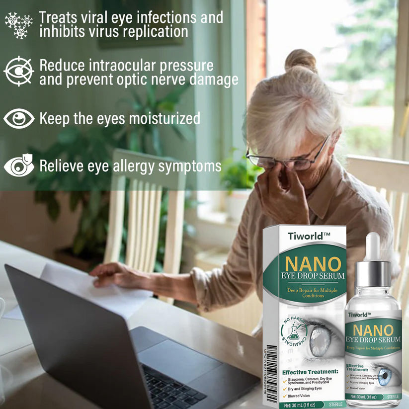 👩⚕️Tiworld™ Nano Eye Drops Serum ✅FDA Approved(Suitable for presbyopia, dry eye syndrome, glaucoma, and cataracts) 👀